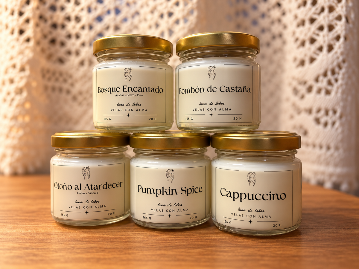 Pack Bienvenido Otoño · 5 velas artesanales de soja