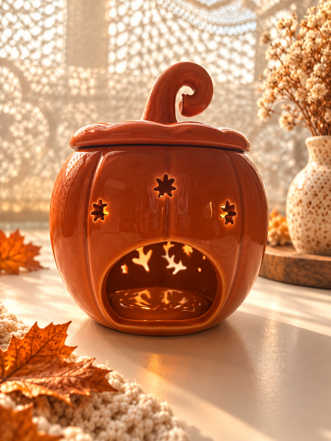 Quemador de Calabaza de Cerámica · 2 colores