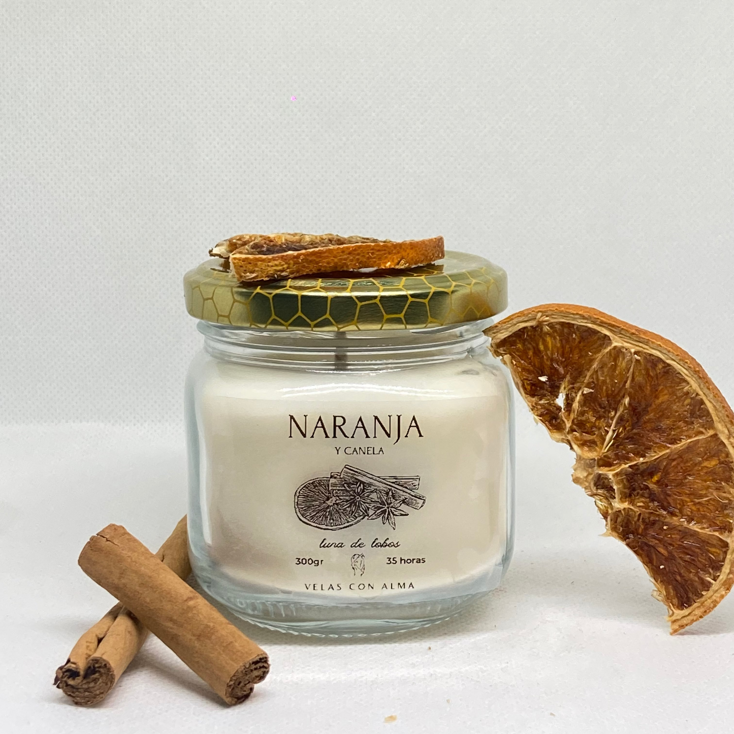 Vela Naranja y Canela