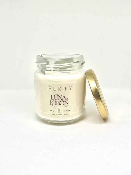 Purify - Vela aromática eucalipto – fresca y purificante | vela de soja | Luna de Lobos