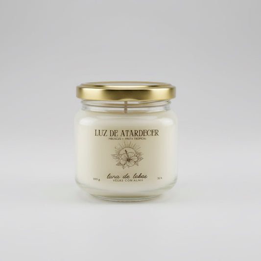 Vela aromática hibisco – floral y exótica | vela de soja | Luna de Lobos