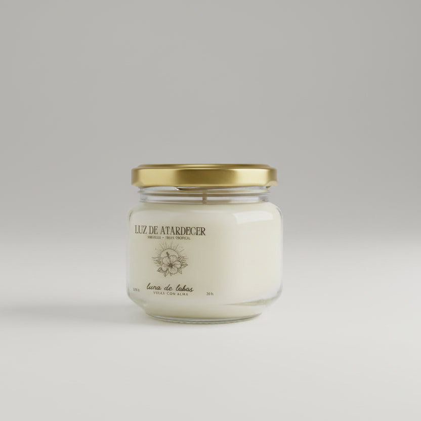Vela aromática hibisco – floral y exótica | vela de soja | Luna de Lobos