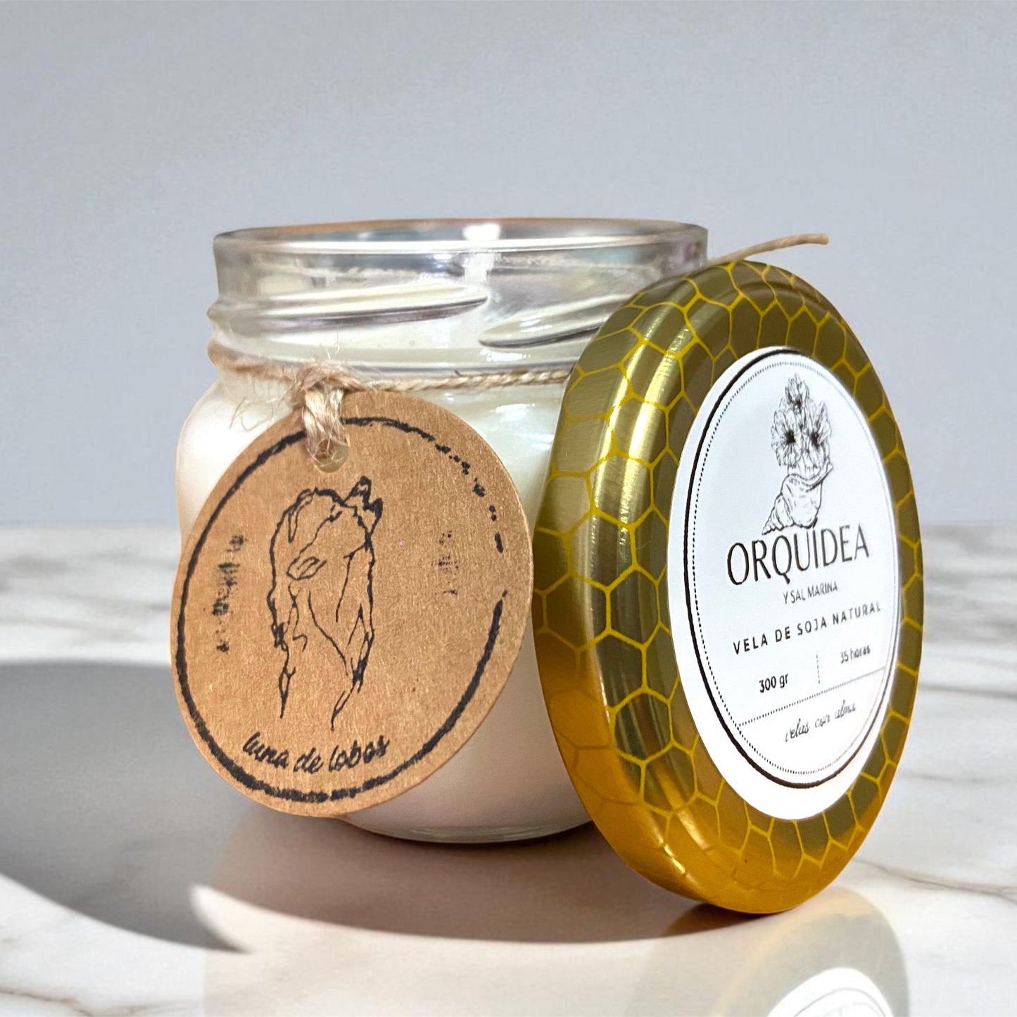 Vela Orquídea y Sal Marina