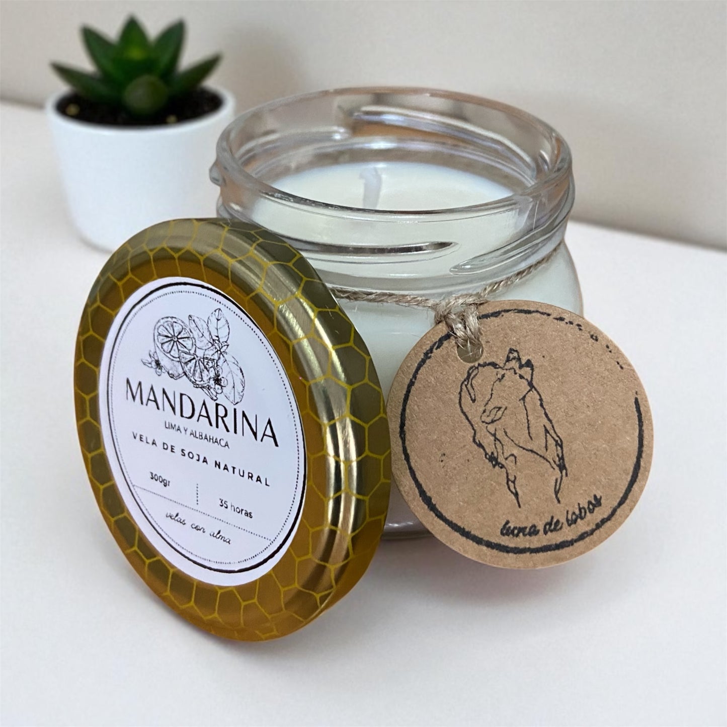 Vela de soja Lima, Mandarina y Albahaca