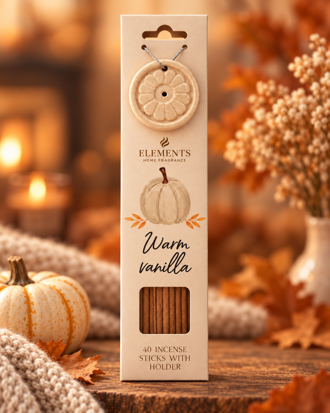 Incienso de Otoño con Soporte · 3 aromas