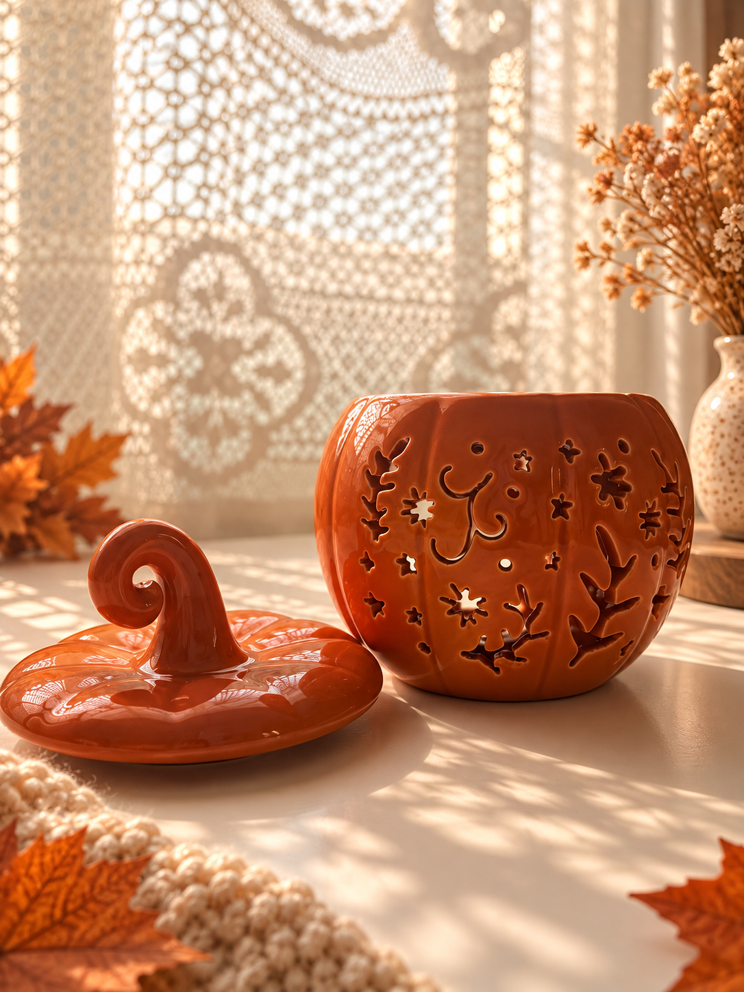 Quemador de Calabaza de Cerámica · 2 colores