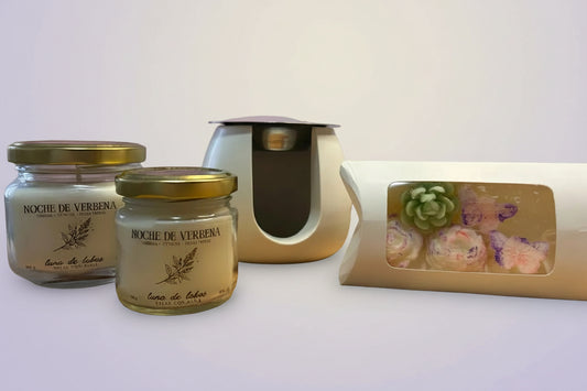 Pack regalo · Hoy te eliges a ti · con velas y quemador Piedra Blanca