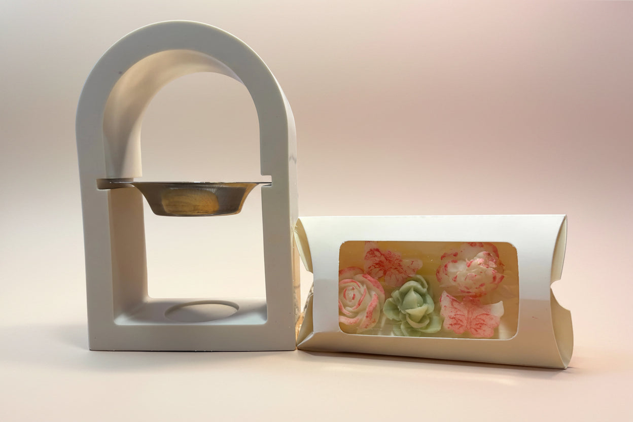 Pack regalo - "Un detalle que abraza” Quemador Arco Sagrado + Wax Melts Florales