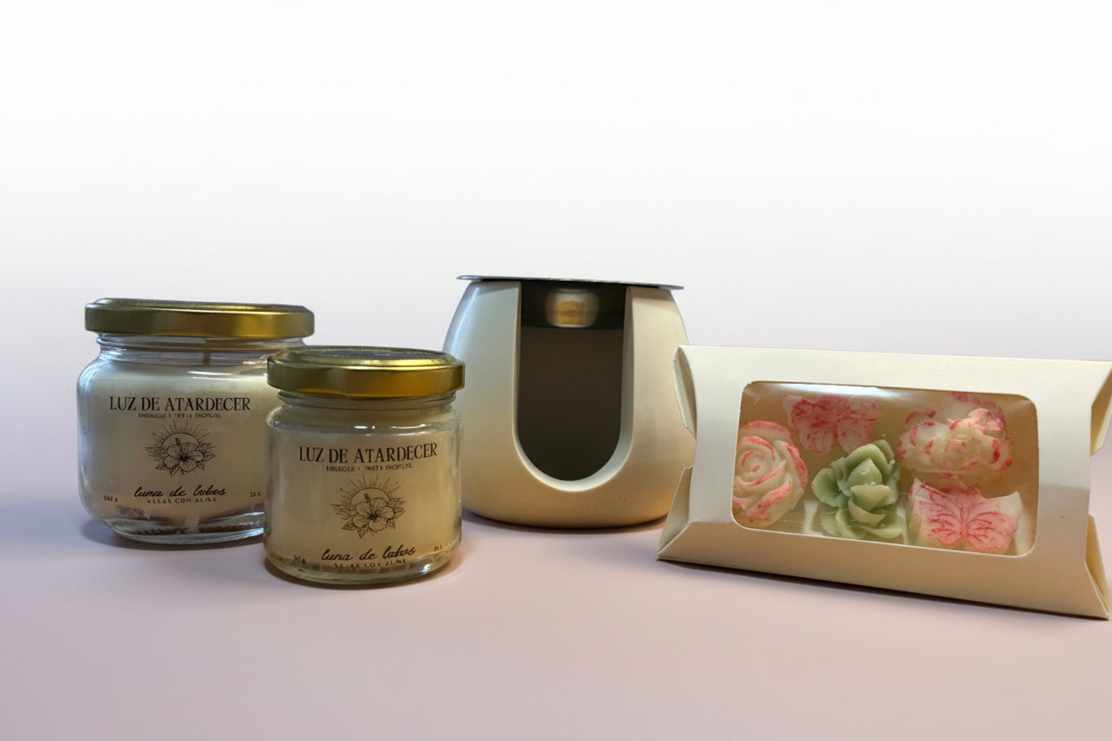 Pack regalo · Hoy te eliges a ti · con velas y quemador Piedra Blanca