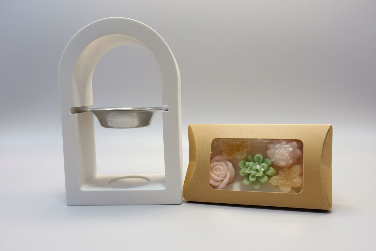 Pack regalo - "Un detalle que abraza” Quemador Arco Sagrado + Wax Melts Florales