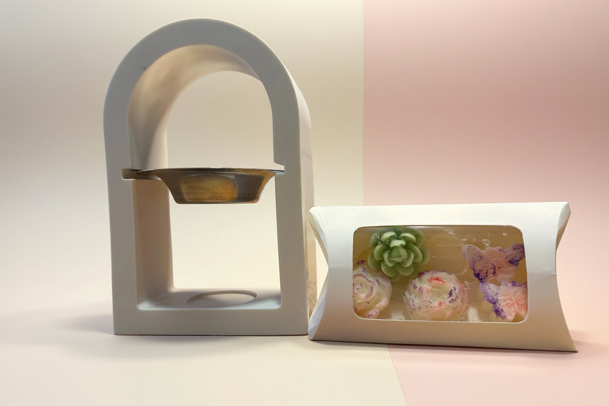 Pack regalo - "Un detalle que abraza” Quemador Arco Sagrado + Wax Melts Florales