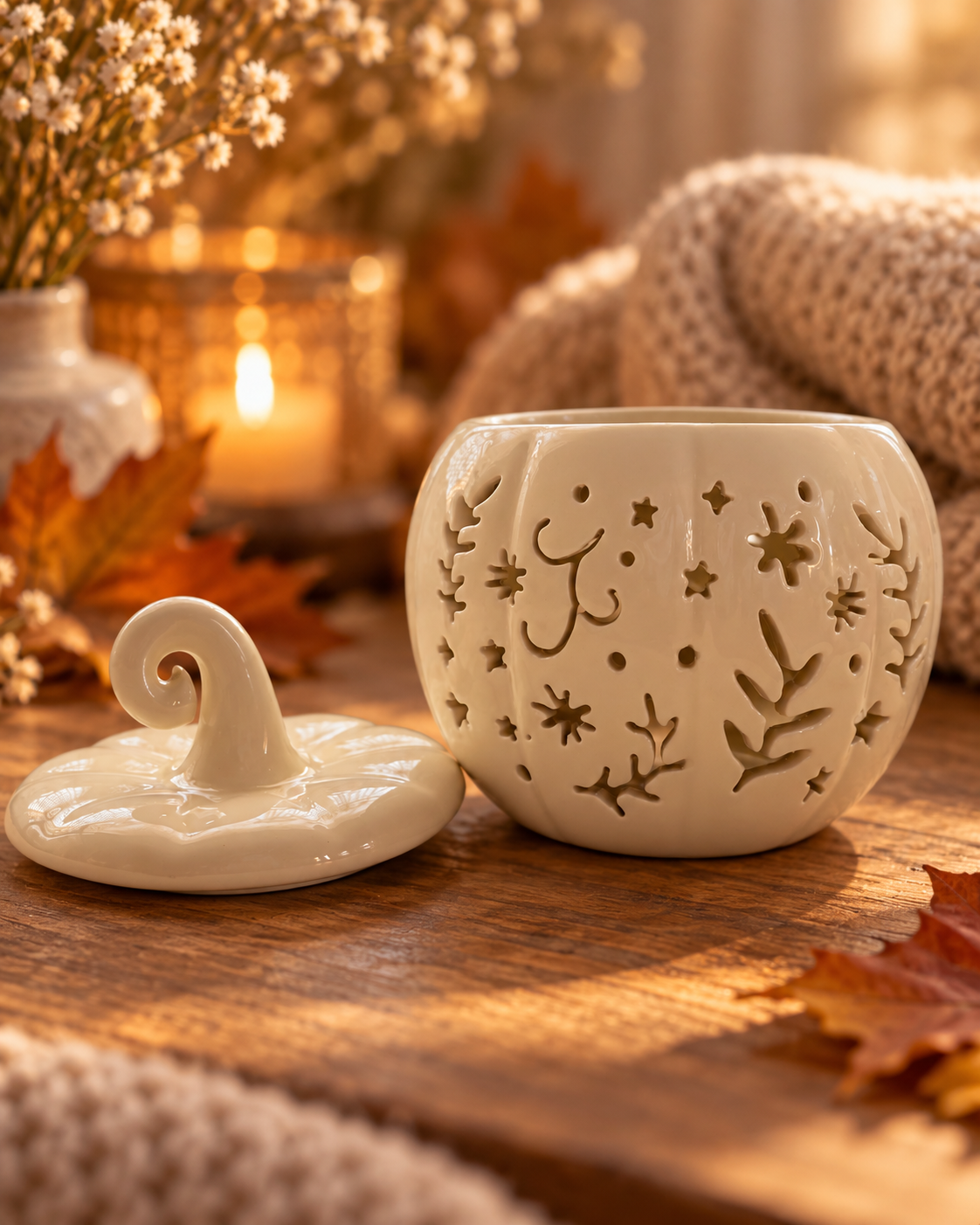 Quemador de Calabaza de Cerámica · 2 colores