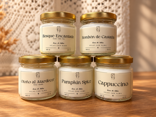 Pack Bienvenido Otoño · 5 velas artesanales de soja