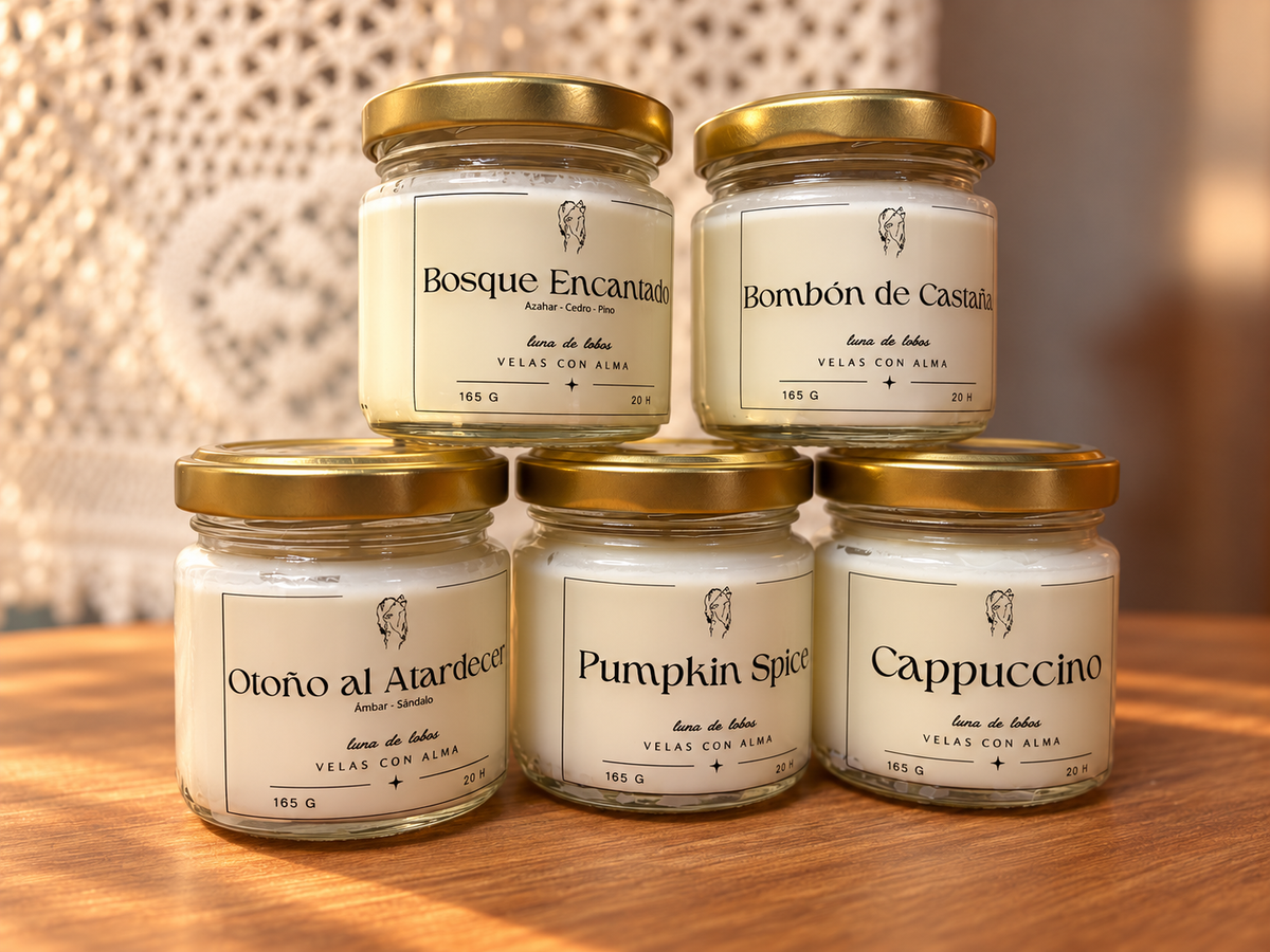 Pack Bienvenido Otoño · 5 velas artesanales de soja