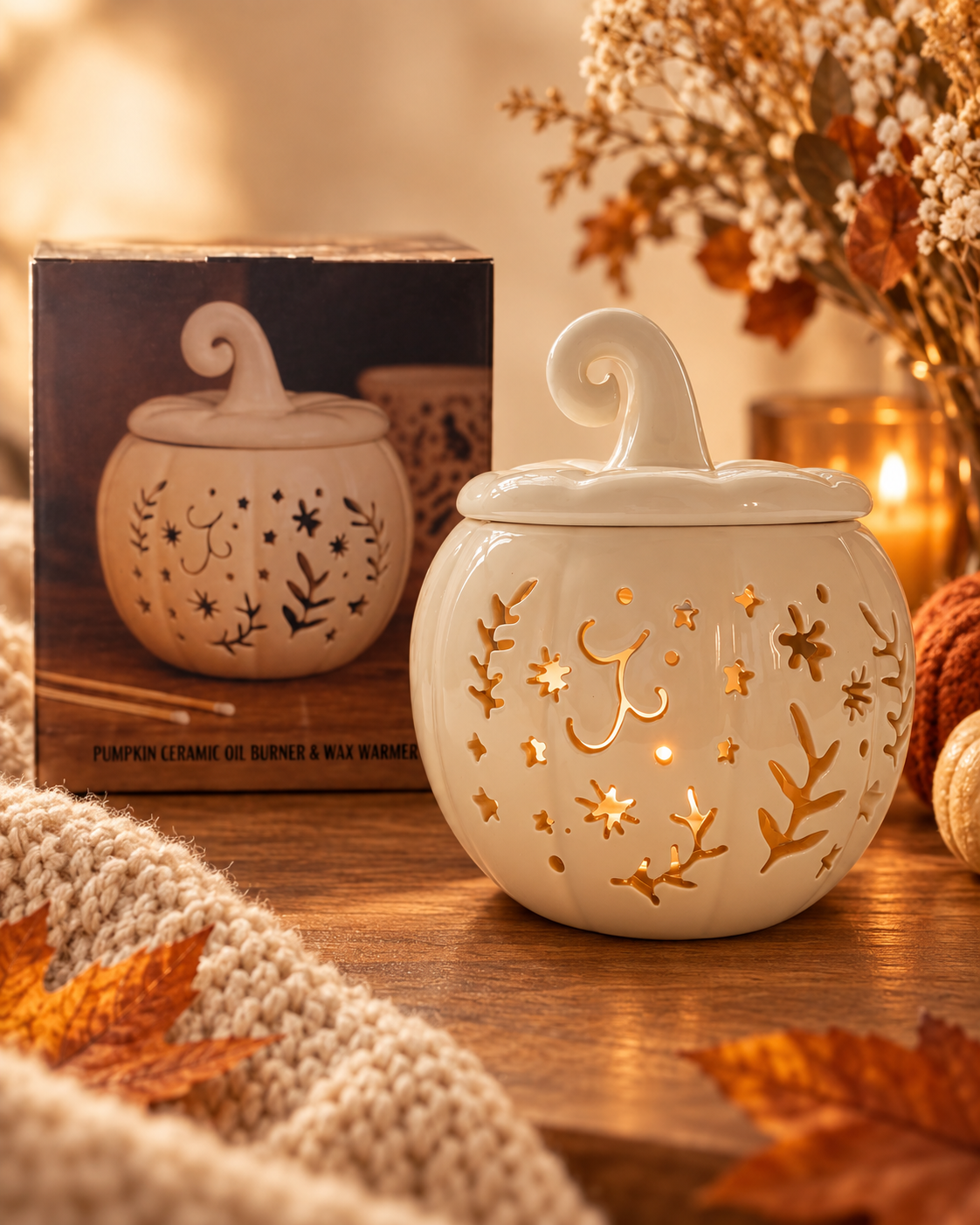 Quemador de Calabaza de Cerámica · 2 colores
