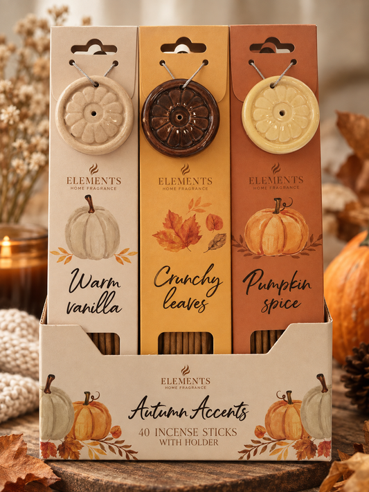 Incienso de Otoño con Soporte · 3 aromas
