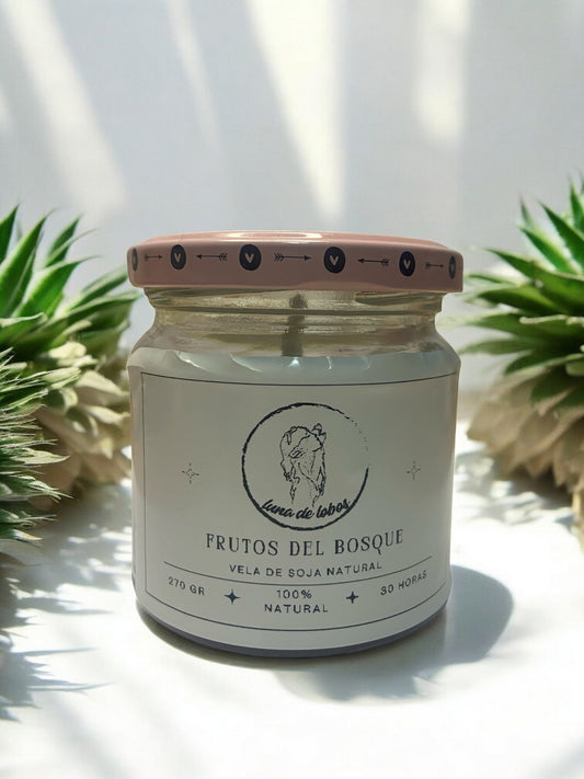 Vela aromática dos colores by Luna de Lobos. - Vela aromática de frutos del bosque.