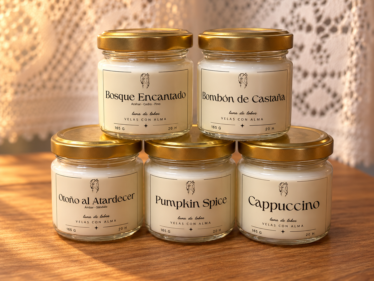 Pack Bienvenido Otoño · 5 velas artesanales de soja