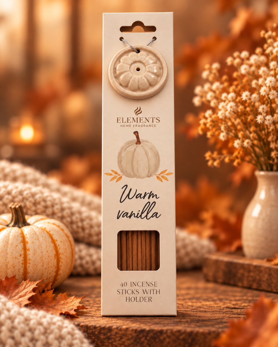 Incienso de Otoño con Soporte · 3 aromas