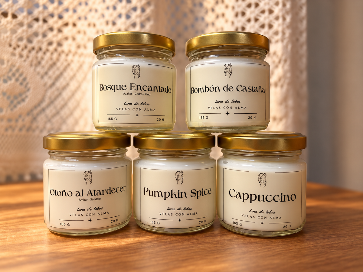 Pack Bienvenido Otoño · 5 velas artesanales de soja