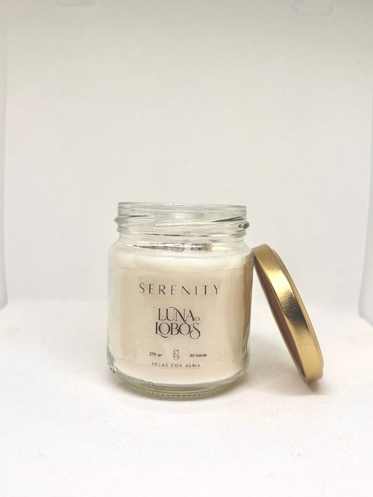 Serenity - Vela aromática lavanda 270g – relajante y calmante | vela de soja | Luna de Lobos