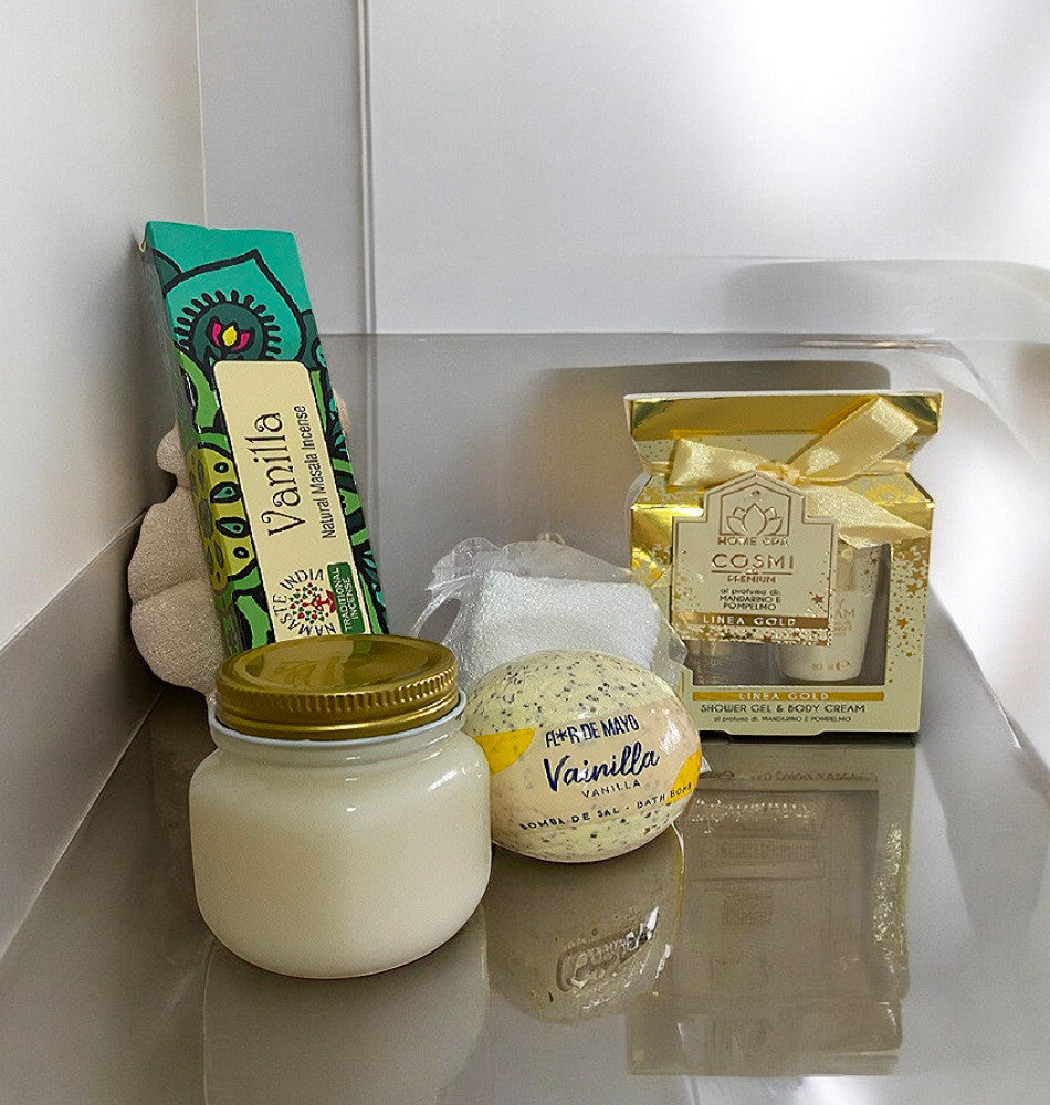 Set de baño aromaterapia de vainilla, mandarina y pomelo. Oh my Bath!