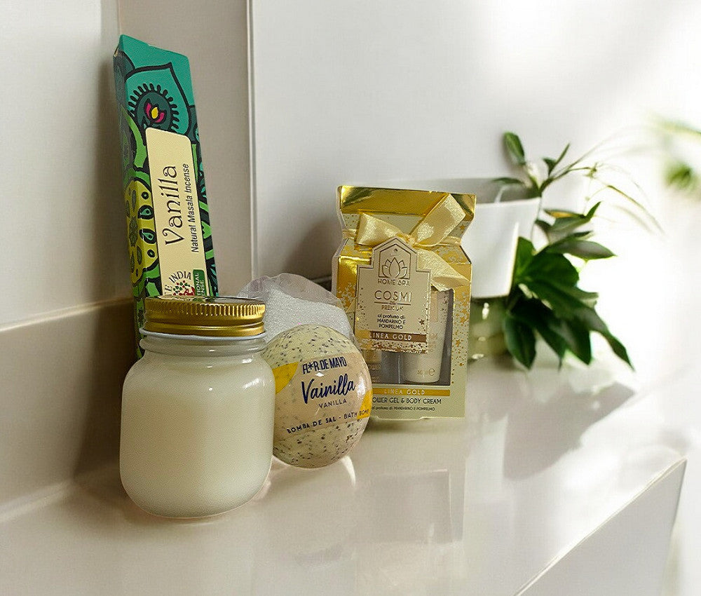 Set de baño aromaterapia de vainilla, mandarina y pomelo. Oh my Bath!
