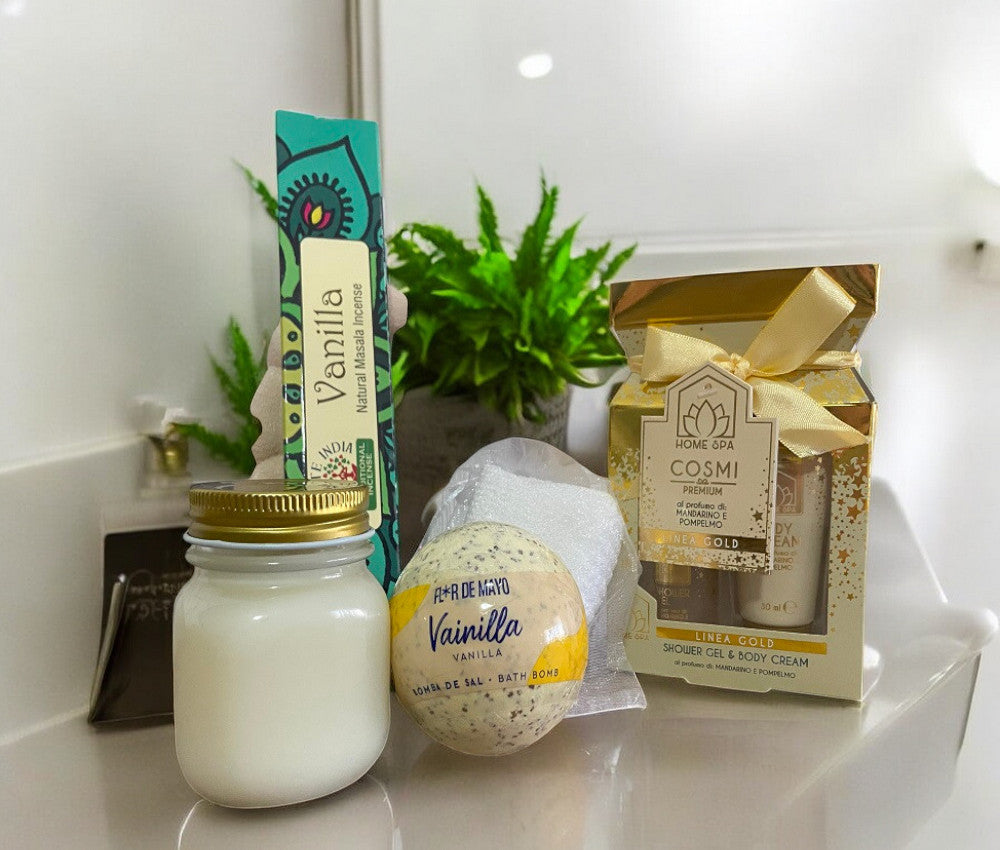 Set de baño aromaterapia de vainilla, mandarina y pomelo. Oh my Bath!