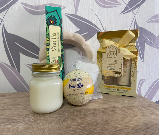 Set de baño aromaterapia de vainilla, mandarina y pomelo. Oh my Bath!