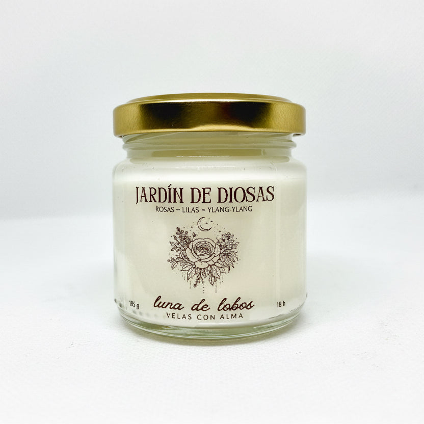 Vela aromática floral – rosas, lilas y ylang ylang | vela de soja | Luna de Lobos