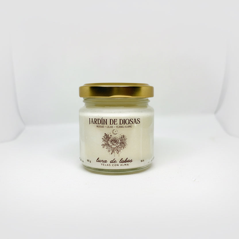 Vela aromática floral – rosas, lilas y ylang ylang | vela de soja | Luna de Lobos