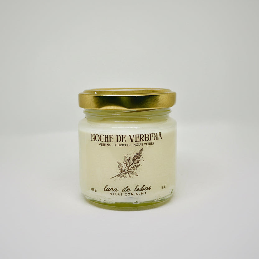 Vela aromática verbena y limón – fresca y energizante | vela de soja | Luna de Lobos