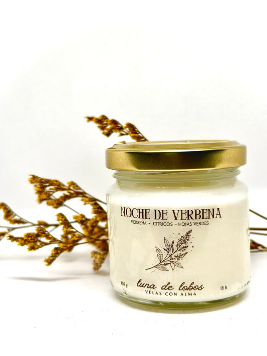 Vela aromática verbena y limón – fresca y energizante | vela de soja | Luna de Lobos