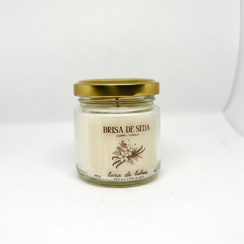 Vela aromática jazmín y vainilla – fragancia dulce y relajante | vela de soja | Luna de Lobos