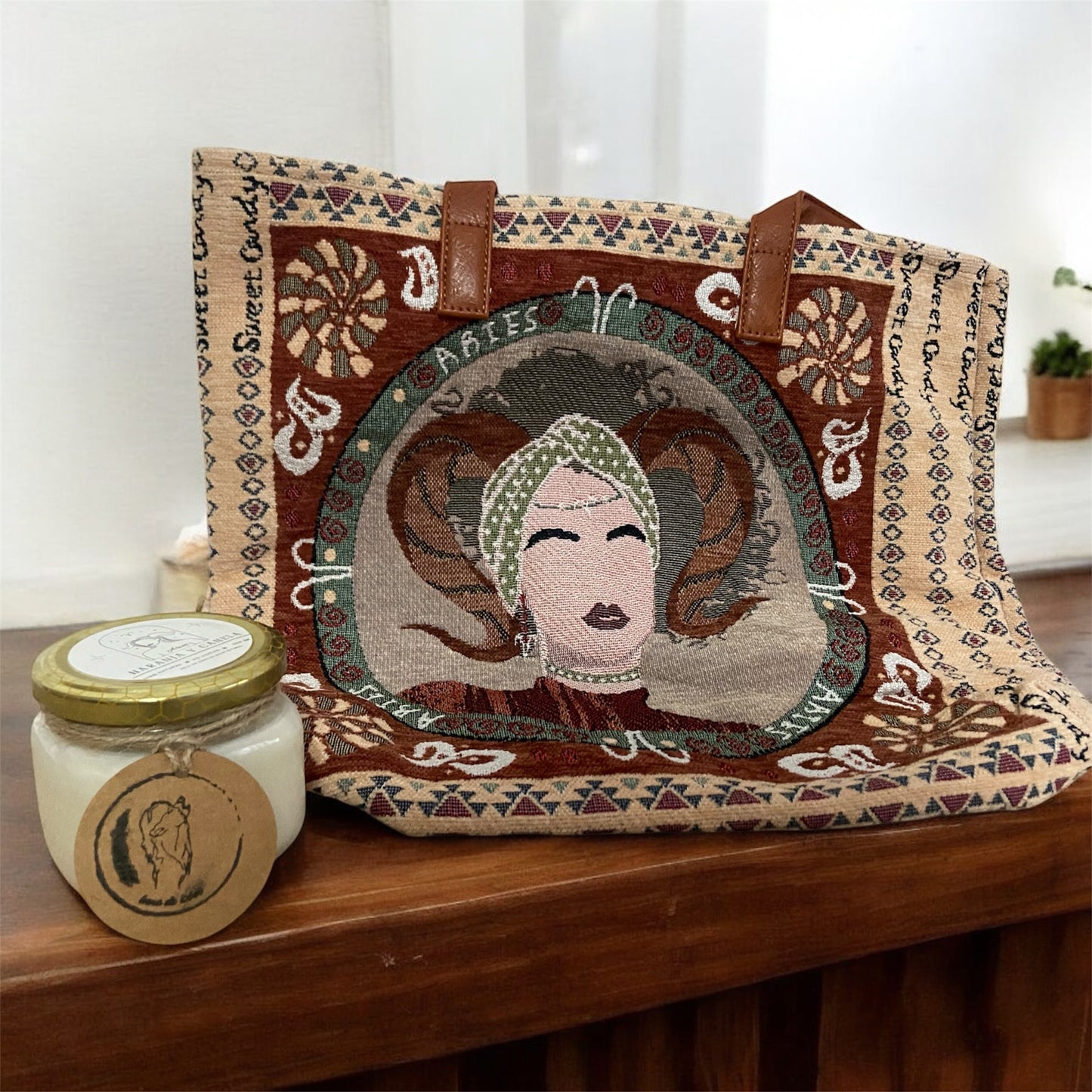Bolso Aries con Vela de Naranja y Canela – Sweet Candy Luna de Lobos