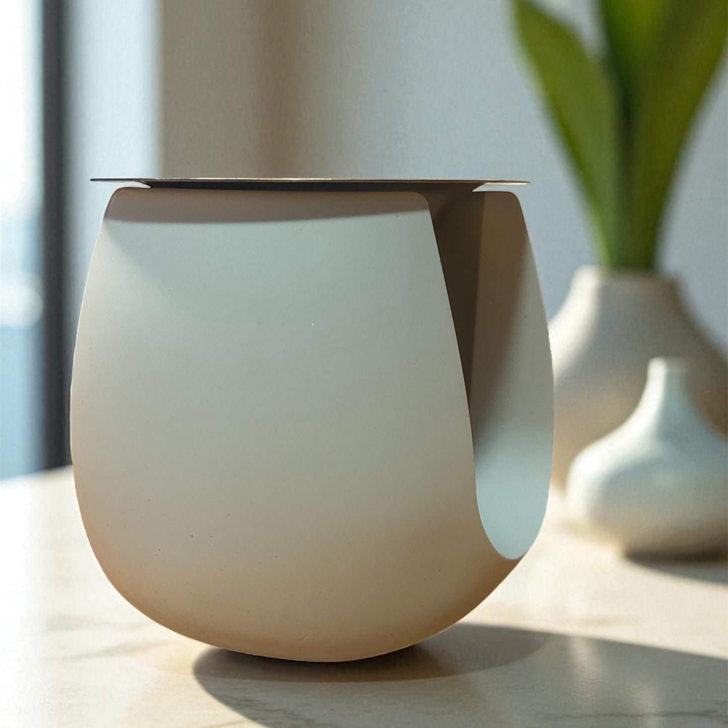 Quemador Piedra Blanca - Elegancia minimalista para tus wax melts y esencias