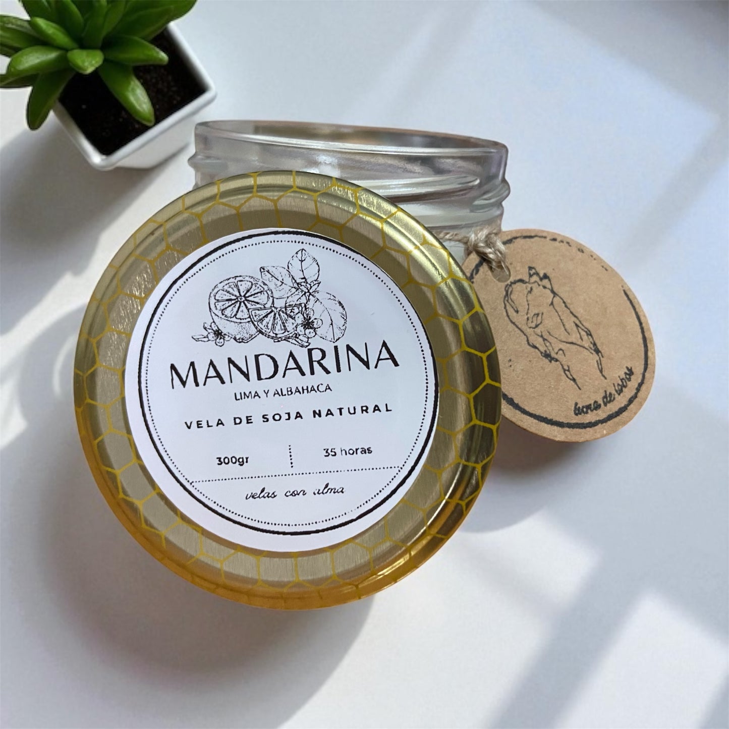 Vela de soja Lima, Mandarina y Albahaca