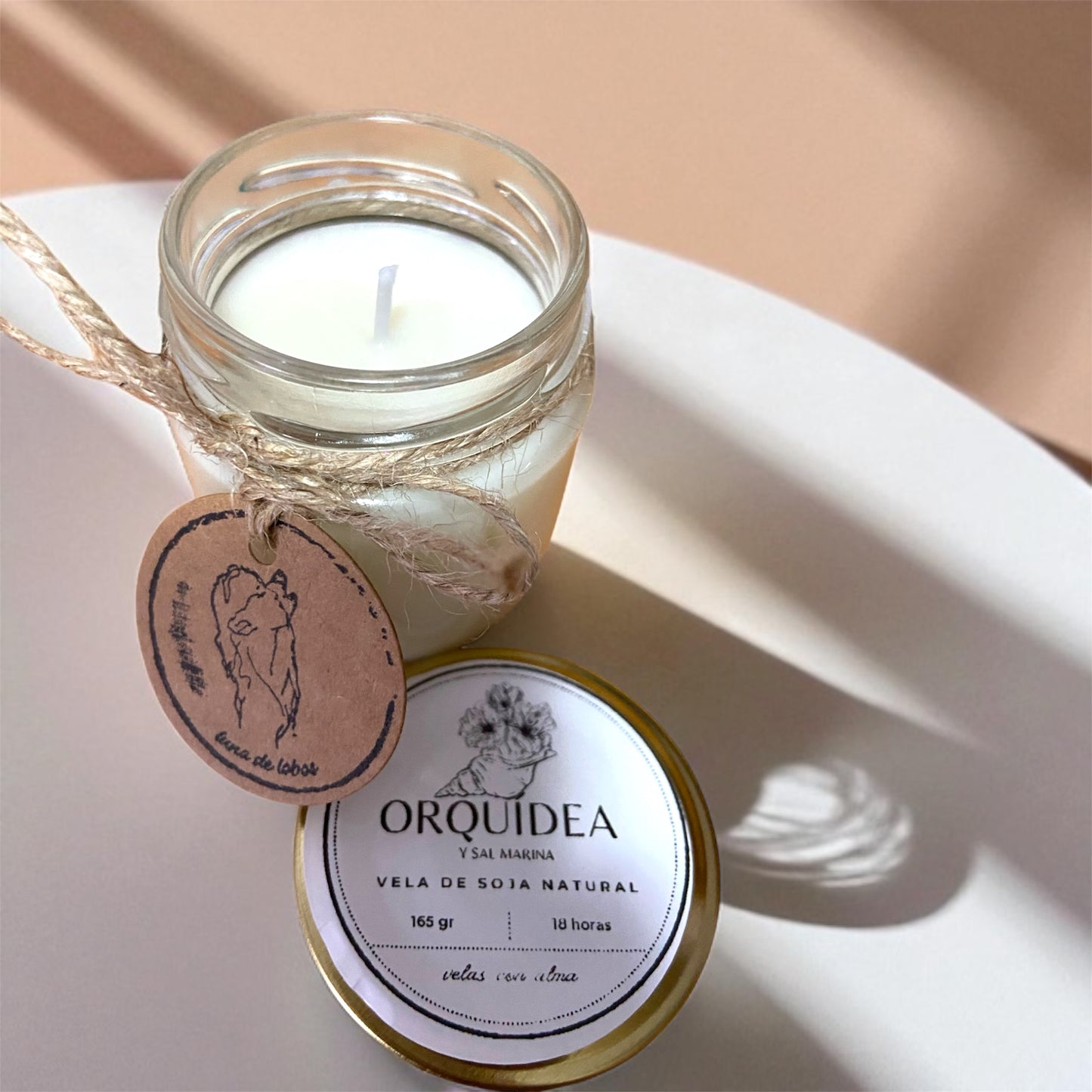 Vela Orquídea y Sal Marina