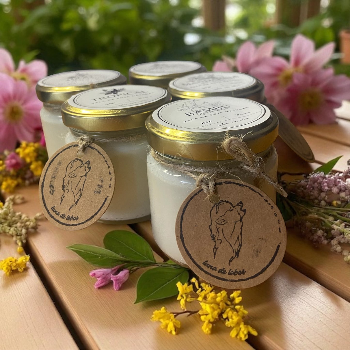 Pack 5 velas de soja Summer Vibes - Colección verano 2025