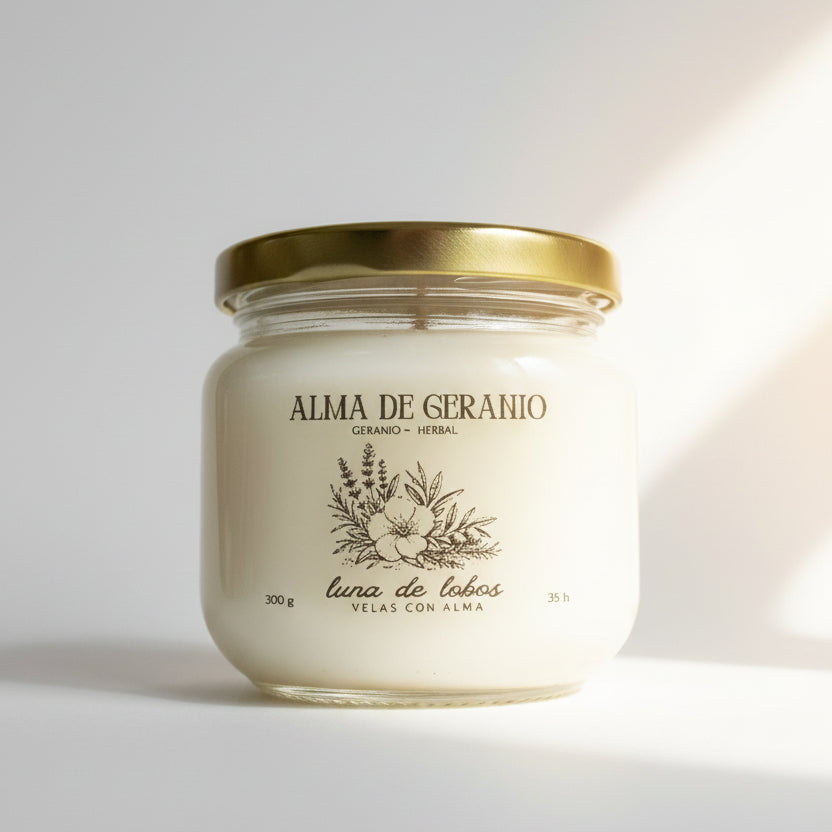 Alma de Geranio · Vela de soja