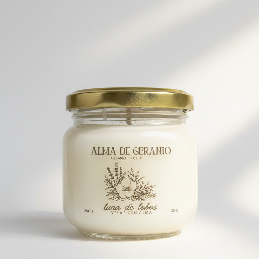 Alma de Geranio · Vela de soja